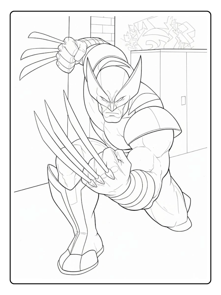 Desenho de Wolverine para Colorir (15)