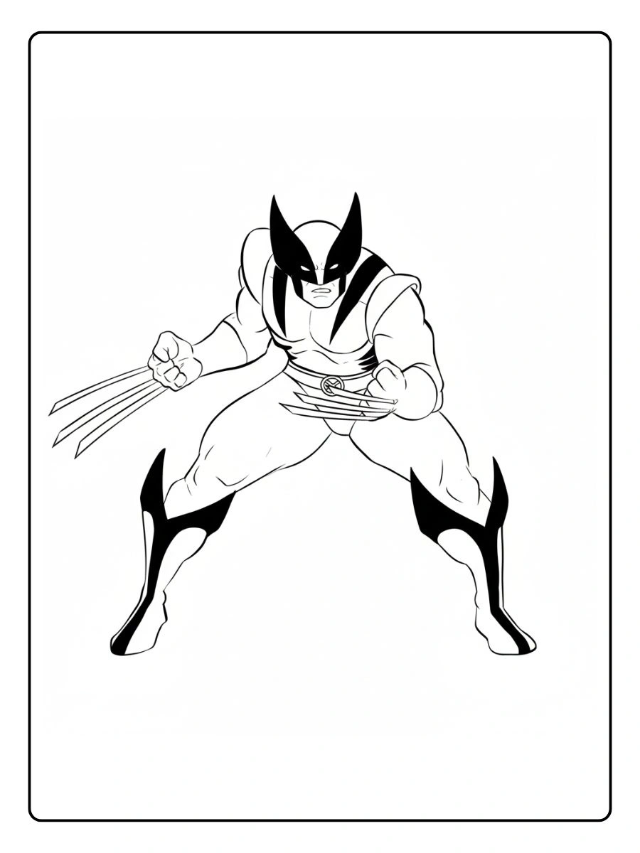 Desenho de Wolverine para Colorir (2)