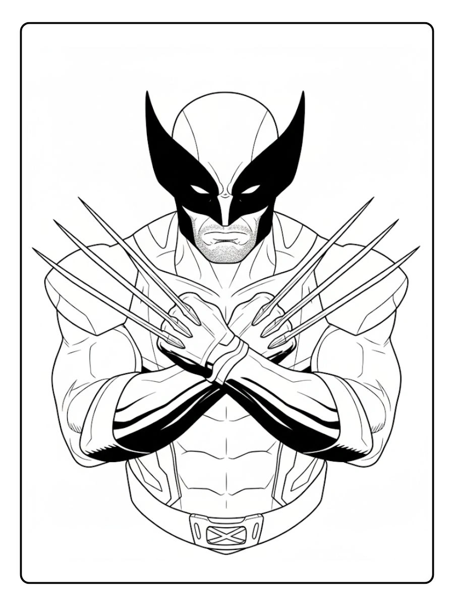 Desenho de Wolverine para Colorir (3)