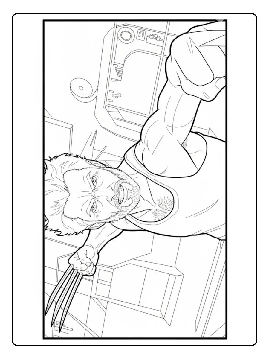 Desenho de Wolverine para Colorir (4)