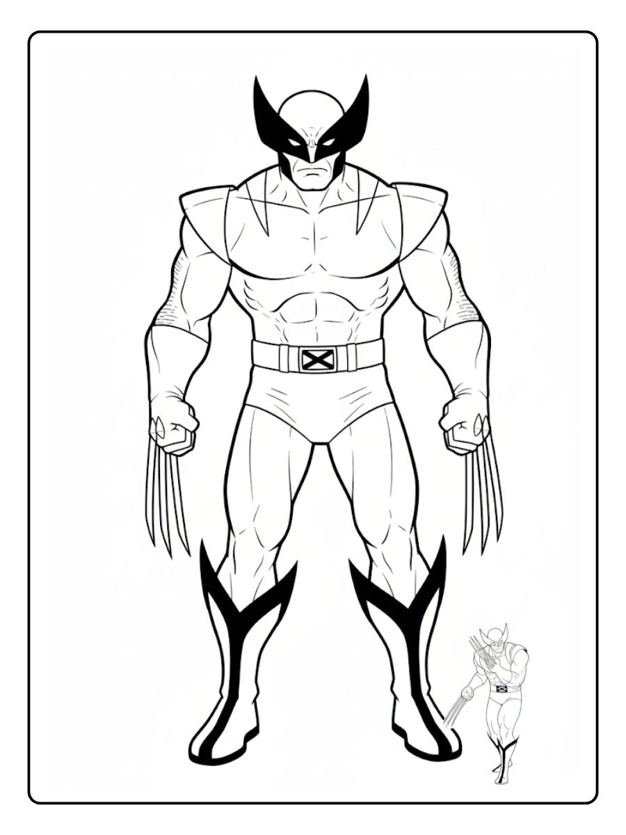 Desenho de Wolverine para Colorir (5)