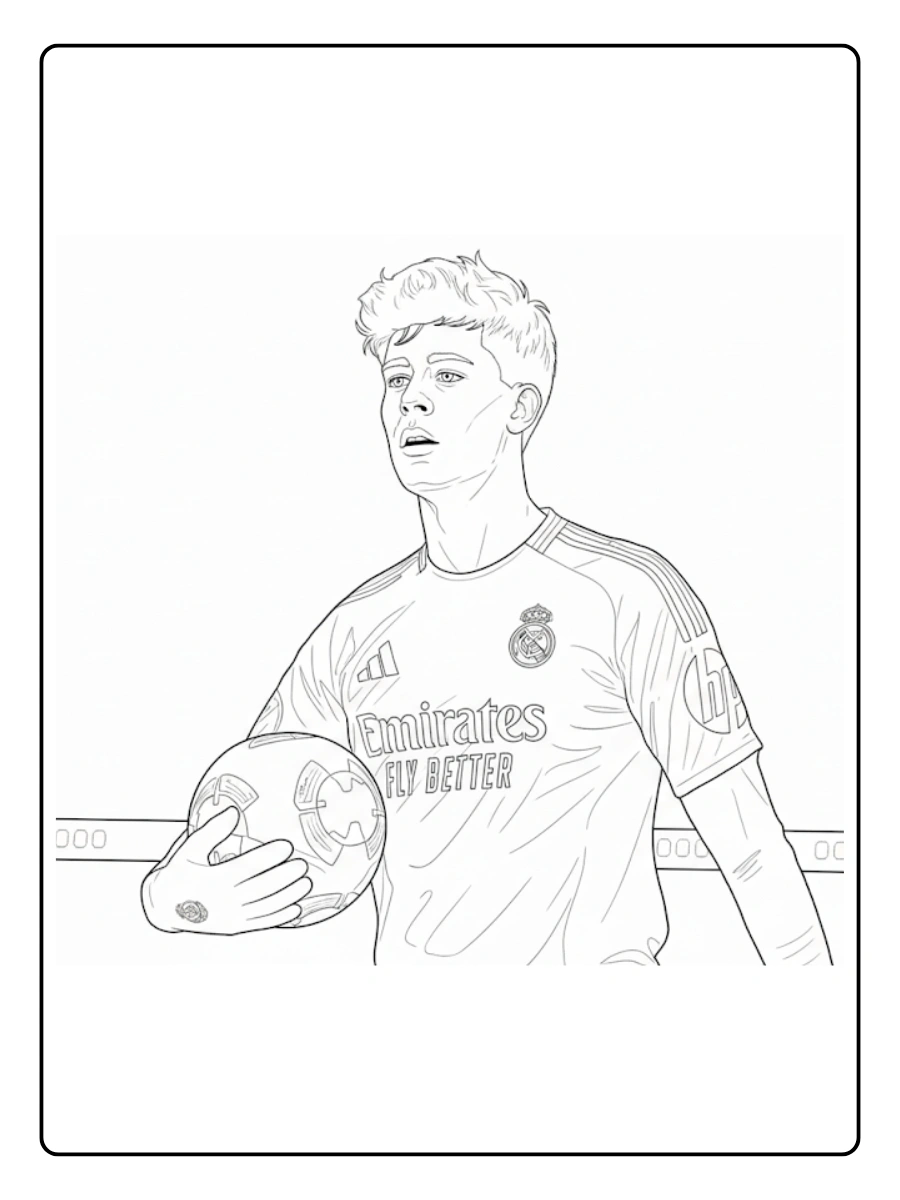 Desenhos Arda Güler para Colorir (14)