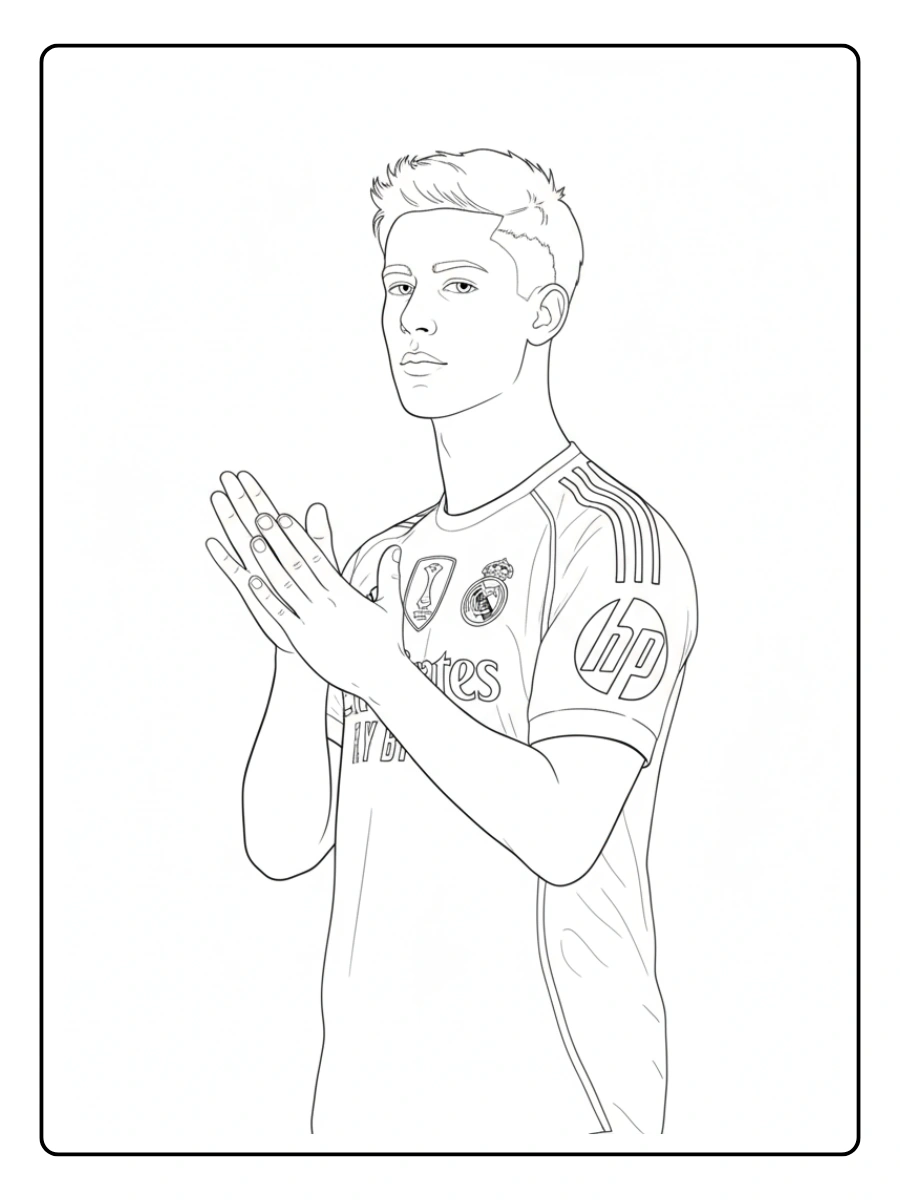 Desenhos Arda Güler para Colorir (2)