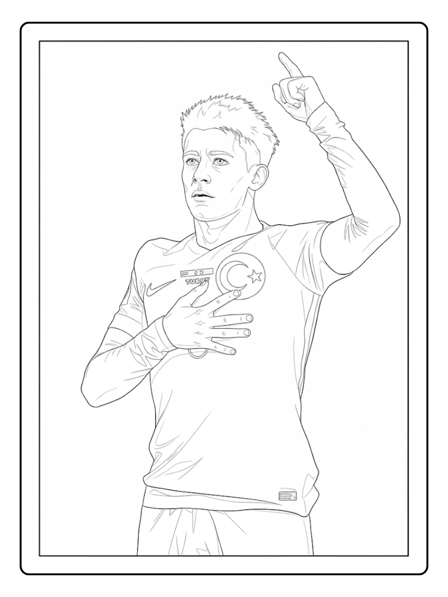 Desenhos Arda Güler para Colorir (5)