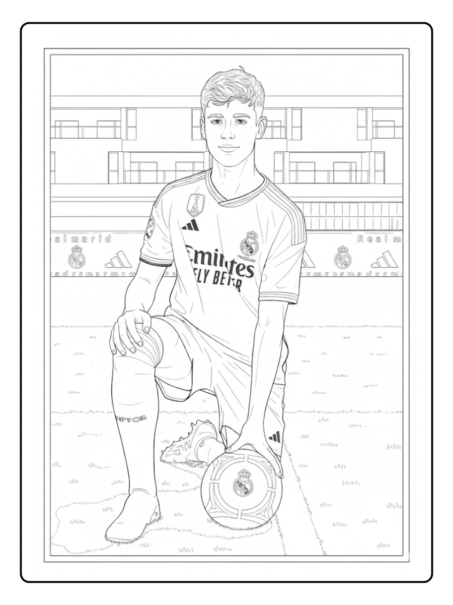 Desenhos Arda Güler para Colorir (7)