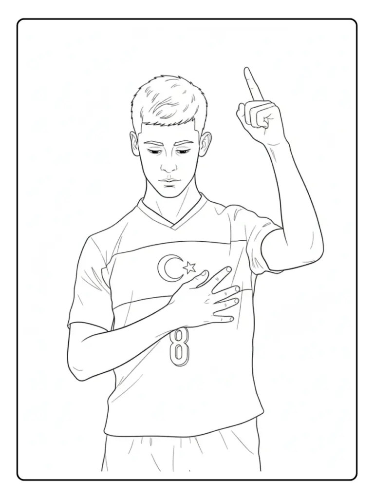 Desenhos Arda Güler para Colorir (8)