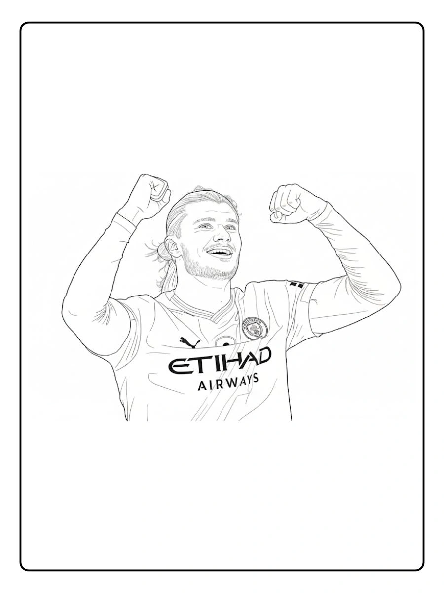 Desenhos Erling Haaland para Colorir (1)