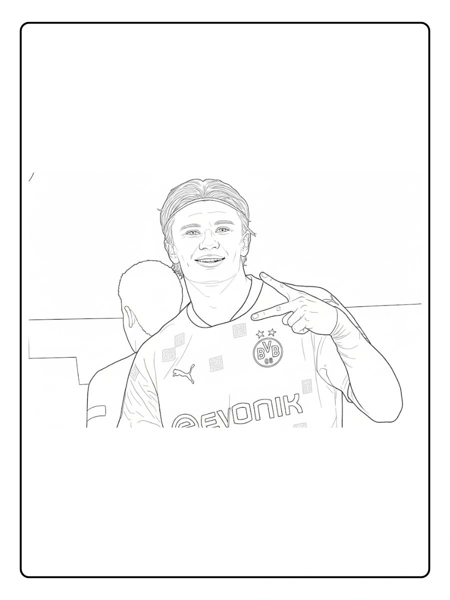 Desenhos Erling Haaland para Colorir (3)