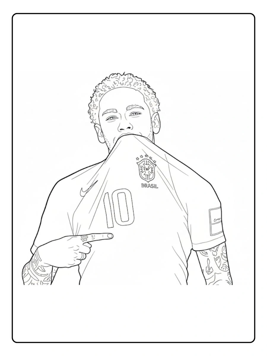 Desenhos Neymar para colorir (1)