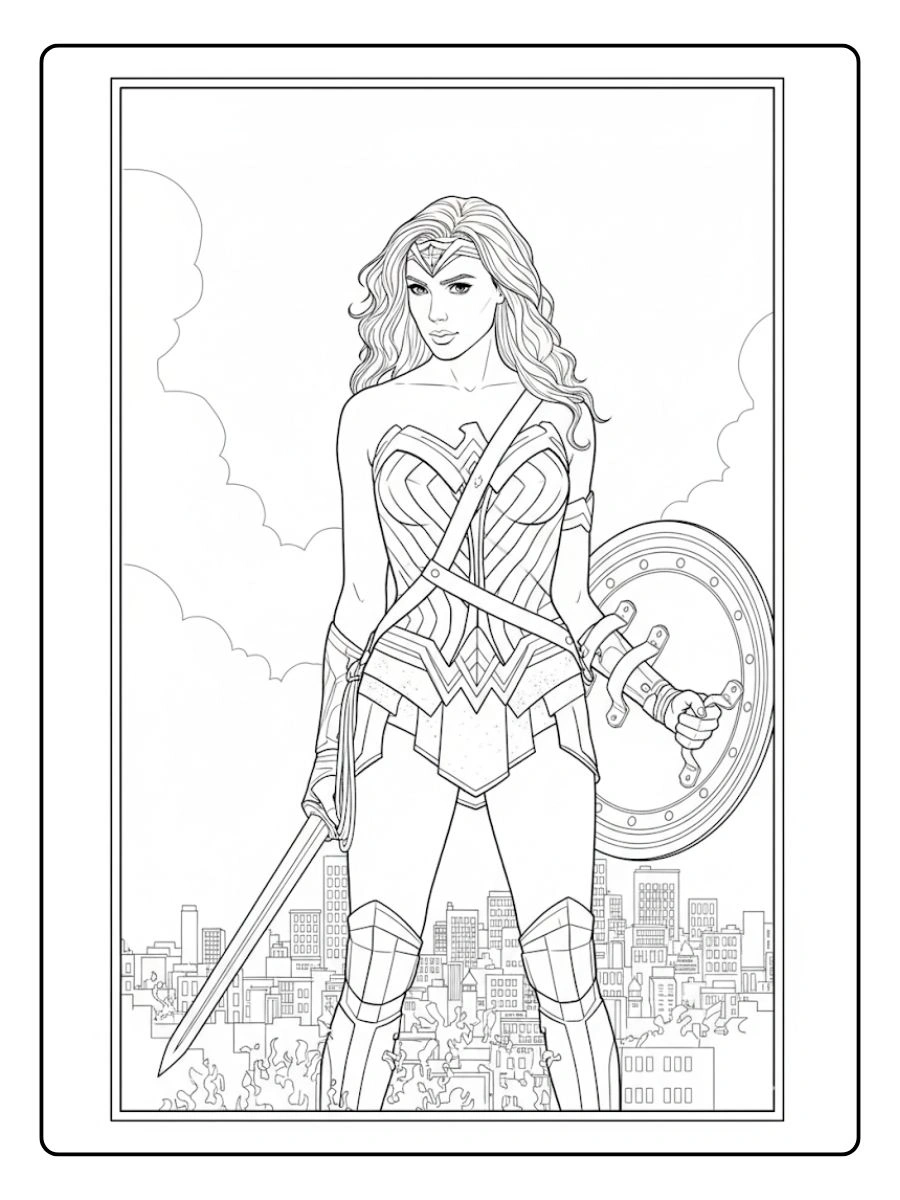 Desenhos de Mulher Maravilha para Colorir (13)