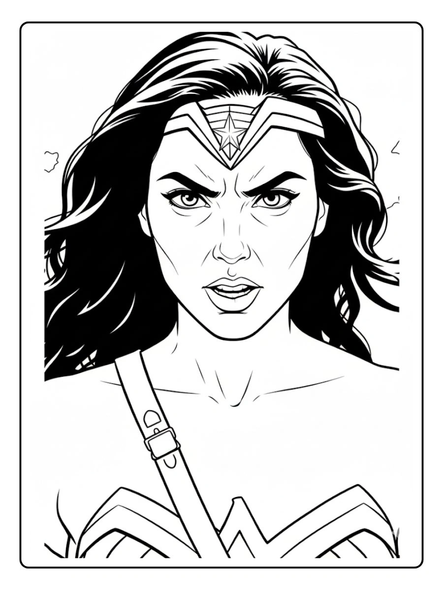 Desenhos de Mulher Maravilha para Colorir (2)
