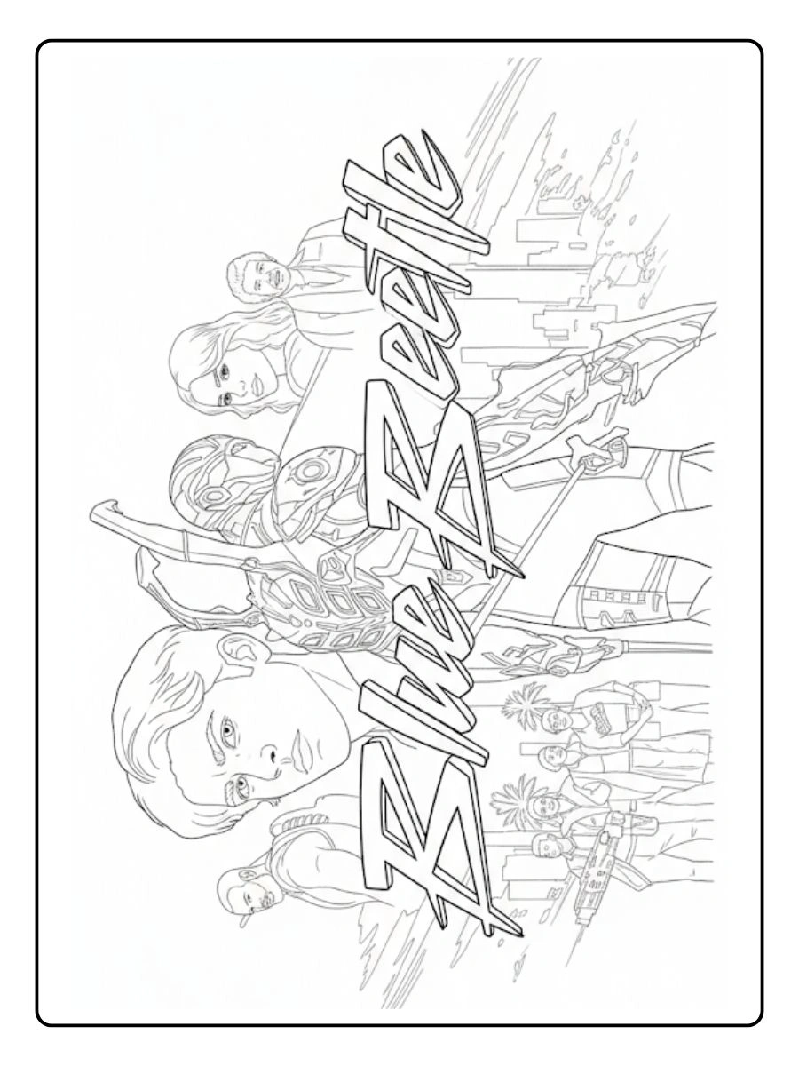 Desenhos do Besouro Azul para Colorir (1)