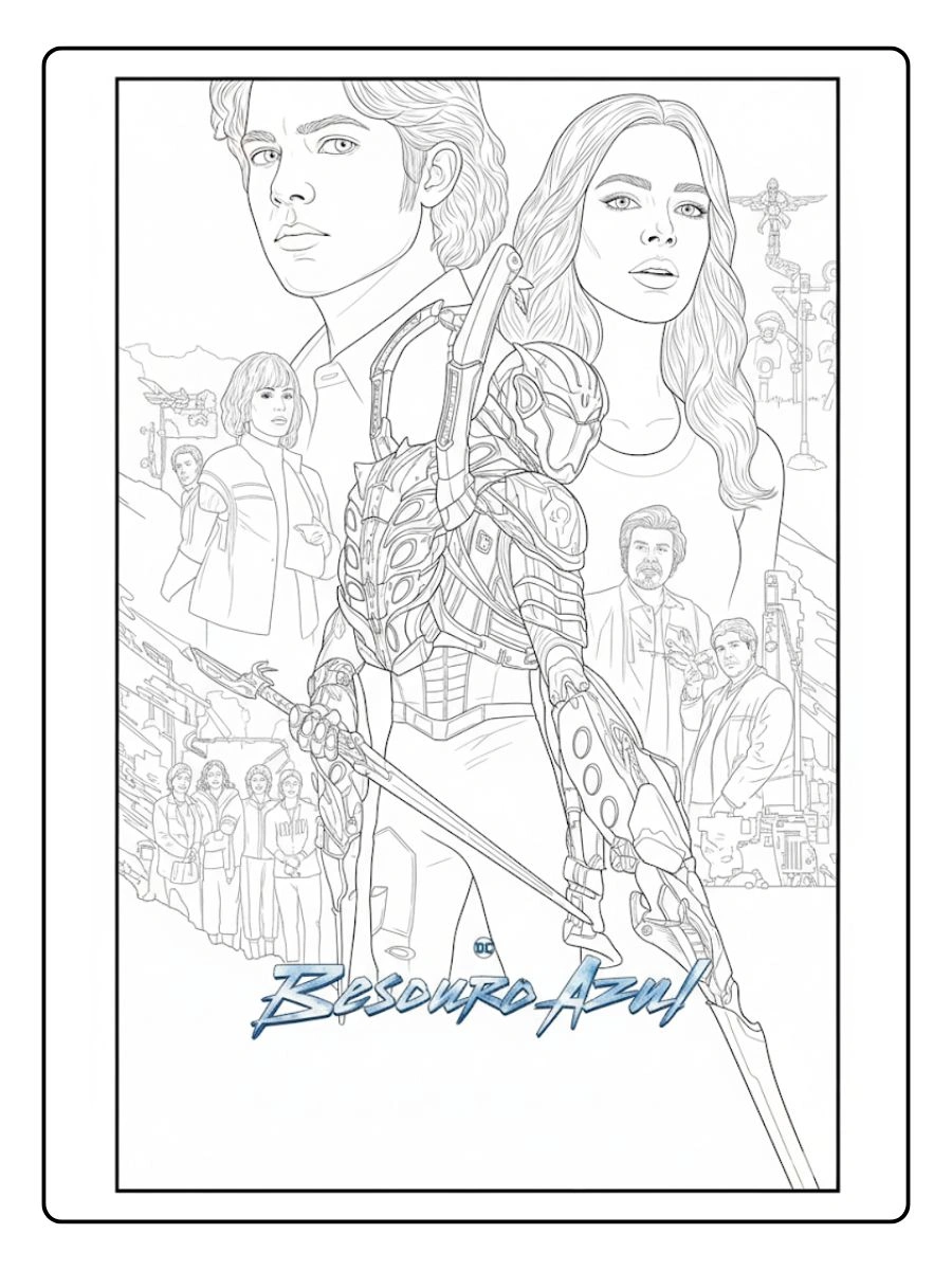 Desenhos do Besouro Azul para Colorir (13)