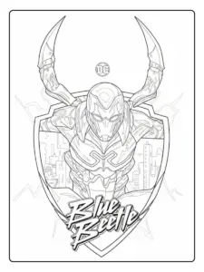 Desenhos do Besouro Azul para Colorir (14)