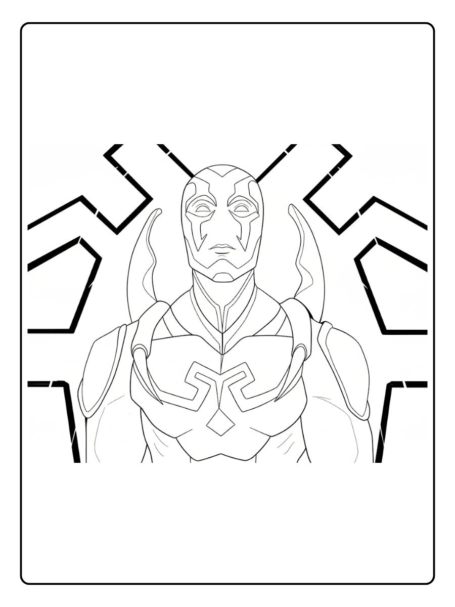 Desenhos do Besouro Azul para Colorir (15)