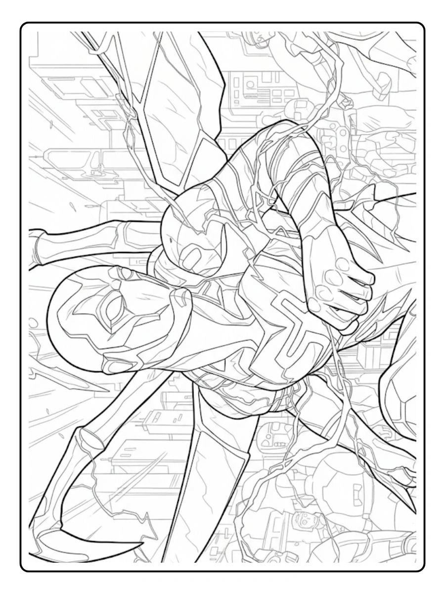 Desenhos do Besouro Azul para Colorir (3)