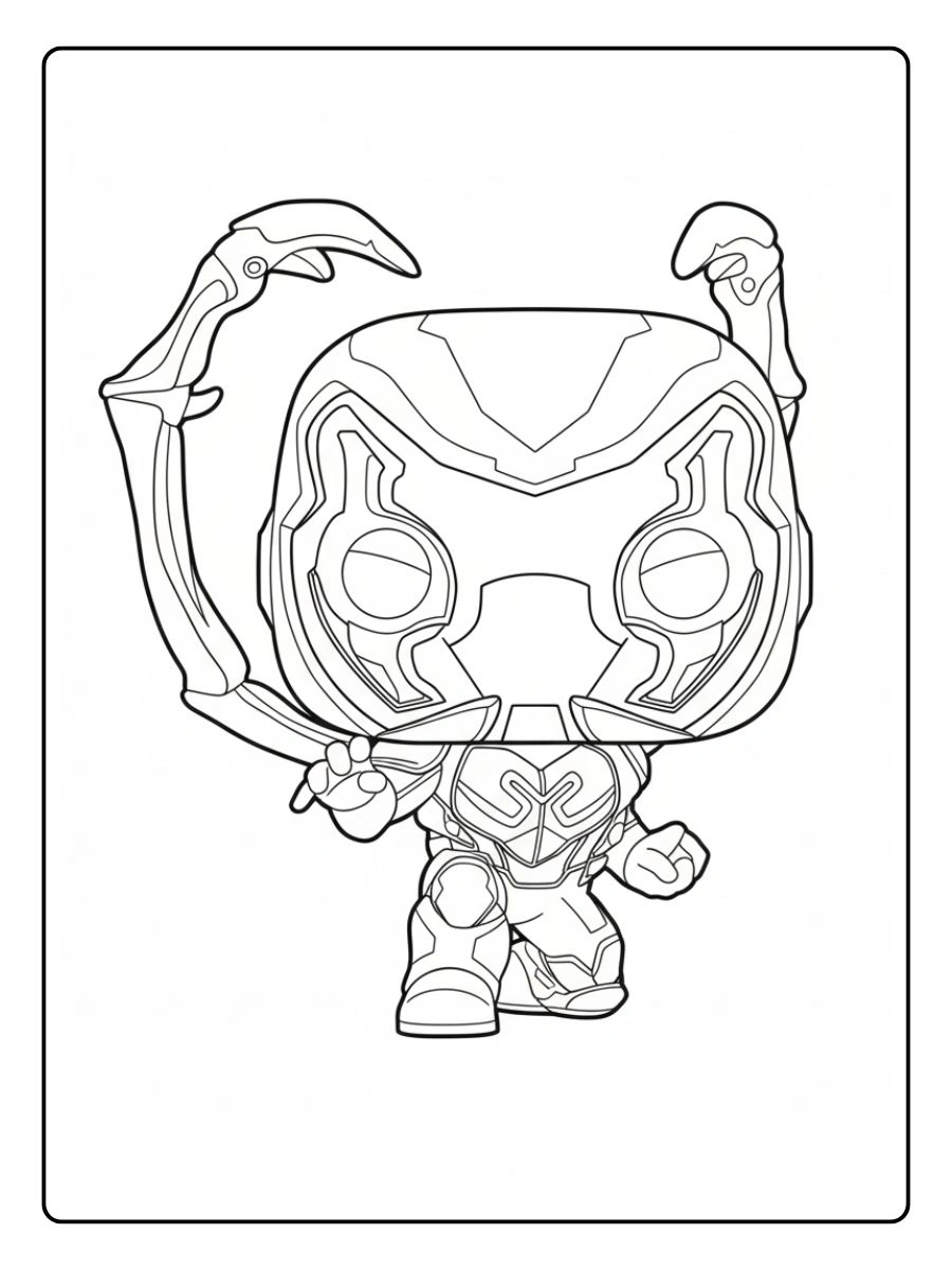 Desenhos do Besouro Azul para Colorir (8)