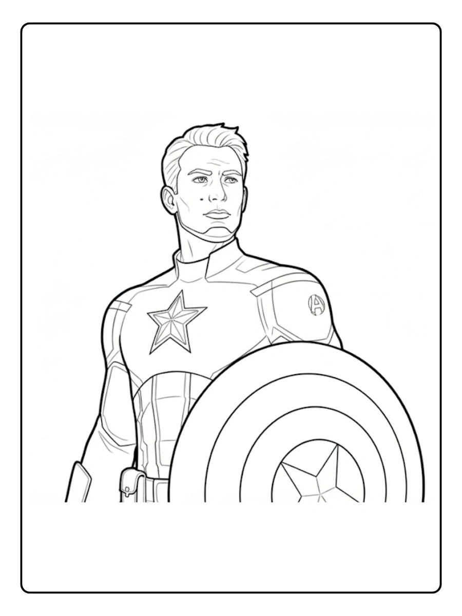 Desenhos do Capitão América para Colorir (1)