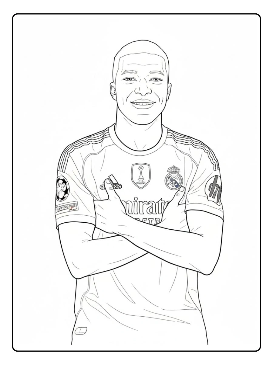 Desenhos do Mbappé para Colorir (1)