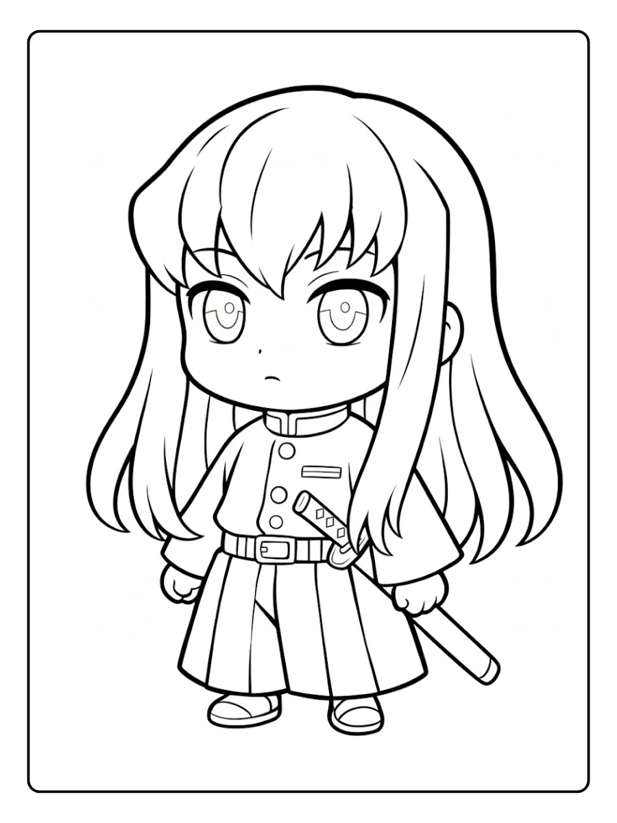 desenho de anime fofo para colorir (2)