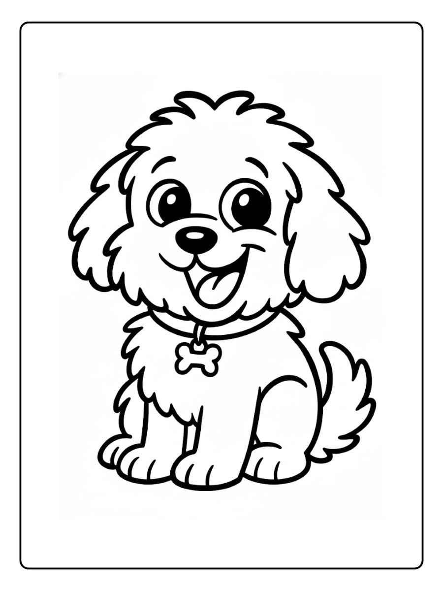desenho de cachorro fofo para colorir (1)