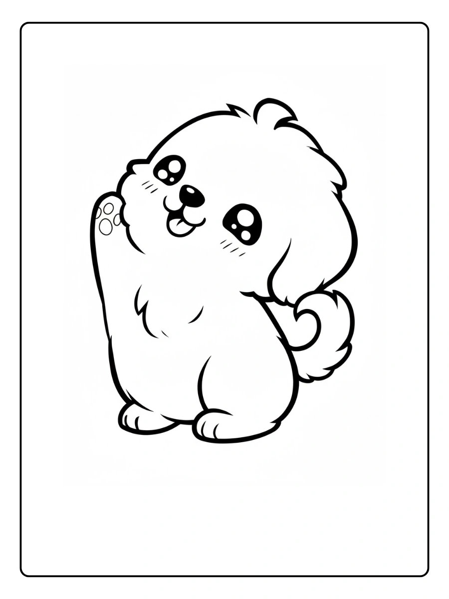 desenho de cachorro fofo para colorir (10)