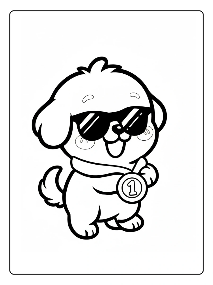 desenho de cachorro fofo para colorir (11)