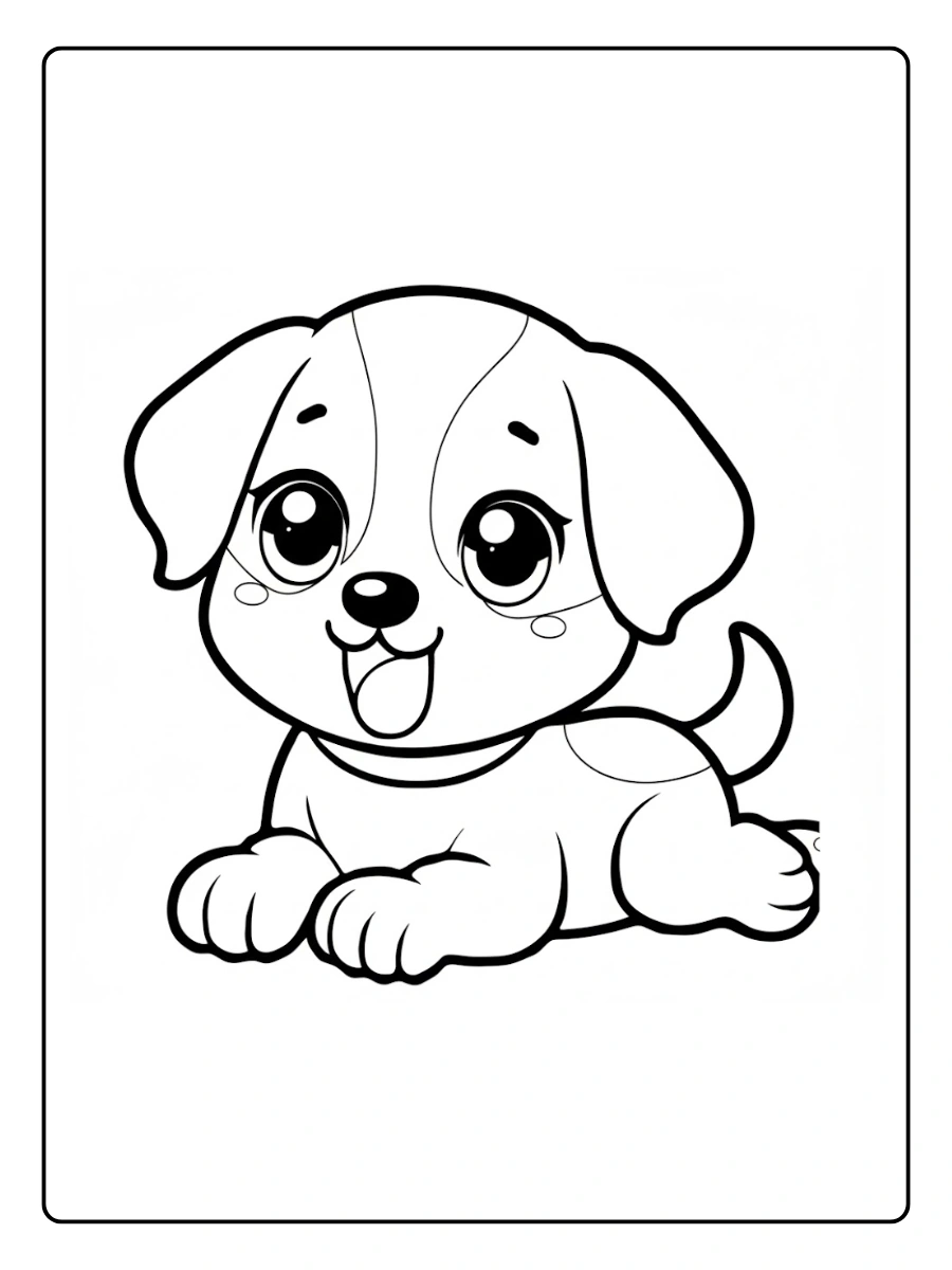 desenho de cachorro fofo para colorir (15)