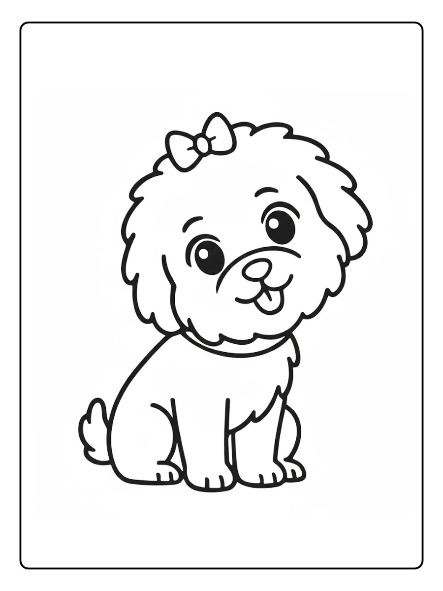 desenho de cachorro fofo para colorir (2)