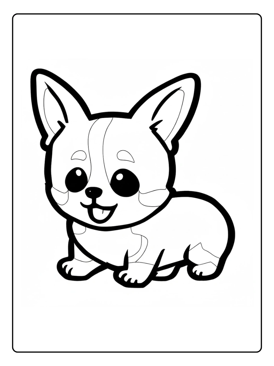 desenho de cachorro fofo para colorir (3)