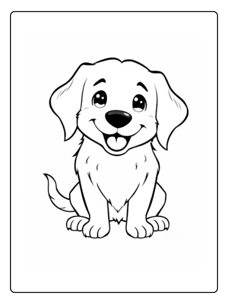 desenho de cachorro fofo para colorir (4)