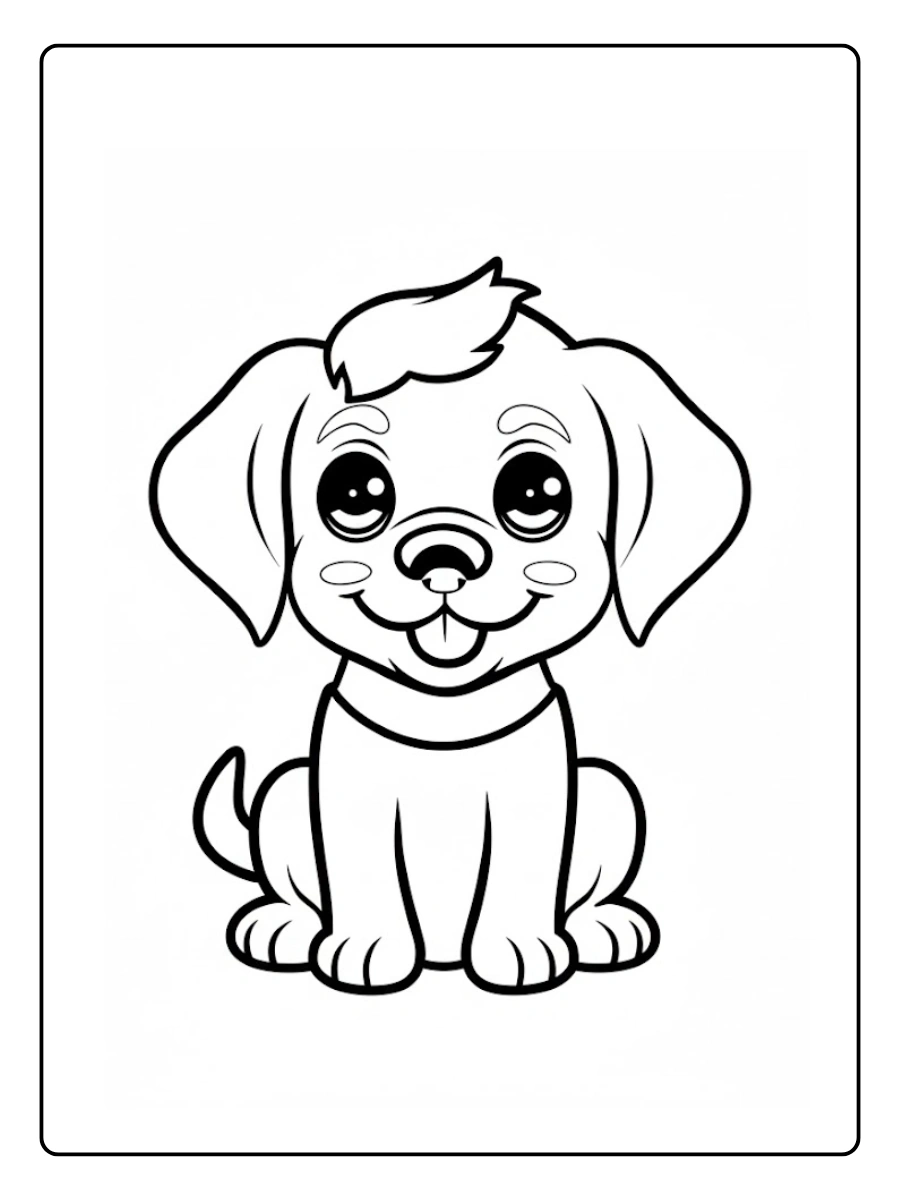 desenho de cachorro fofo para colorir (5)