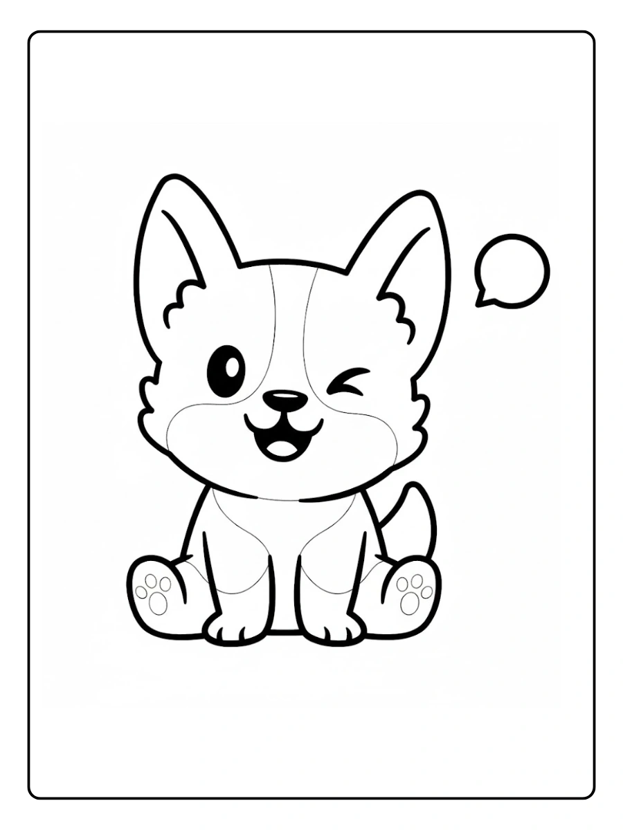 desenho de cachorro fofo para colorir (6)