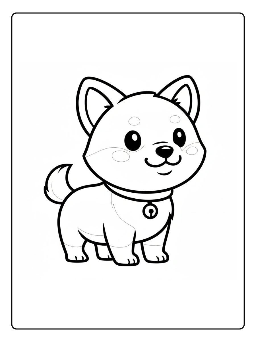 desenho de cachorro fofo para colorir (7)