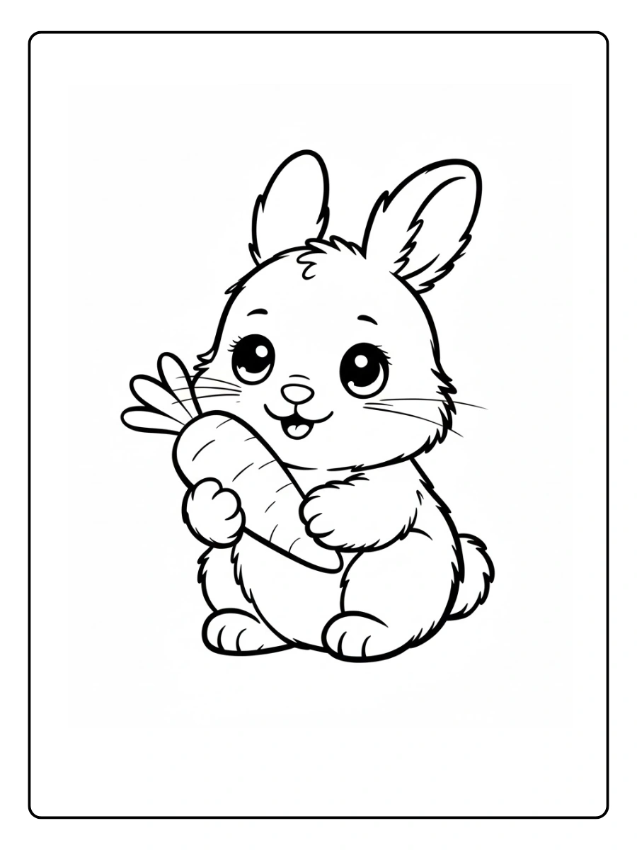 desenho de coelho fofo para colorir (11)