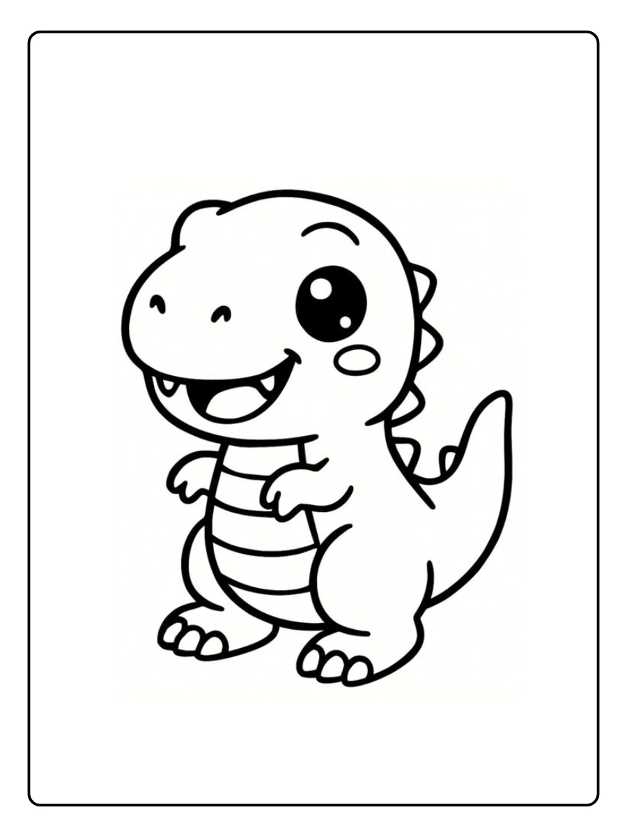 desenho de dinossauro fofo para colorir (10)