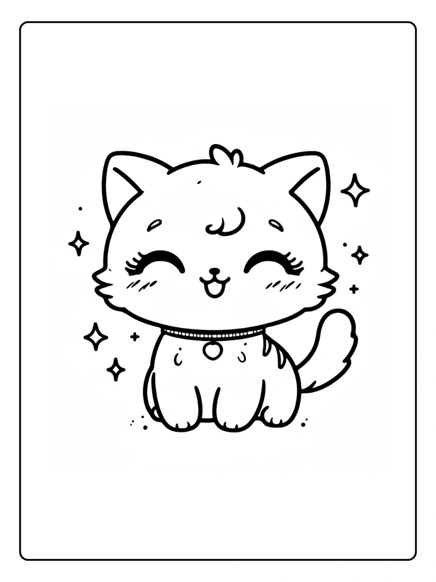 desenho de gatinho fofo para colorir (15)