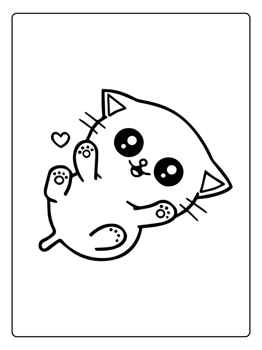 desenho de gatinho fofo para colorir (4)