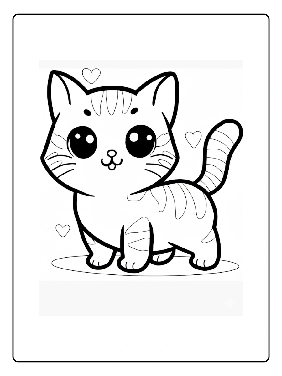 desenho de gatinho fofo para colorir (5)
