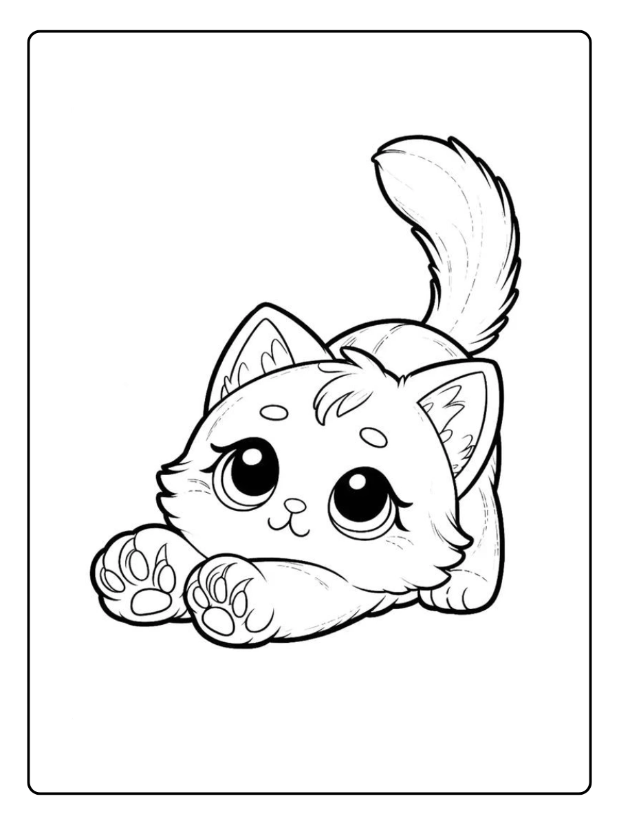 desenho de gatinho fofo para colorir (6)