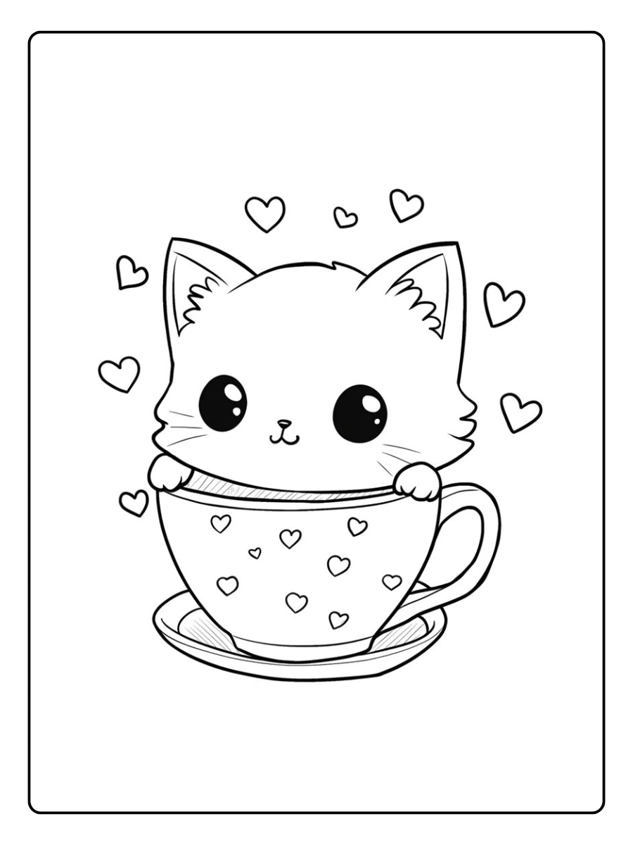 desenho de gatinho fofo para colorir (8)
