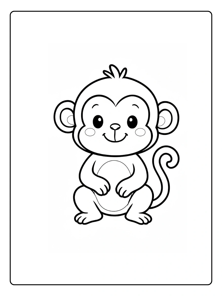desenho de macaco fofo para colorir (1)