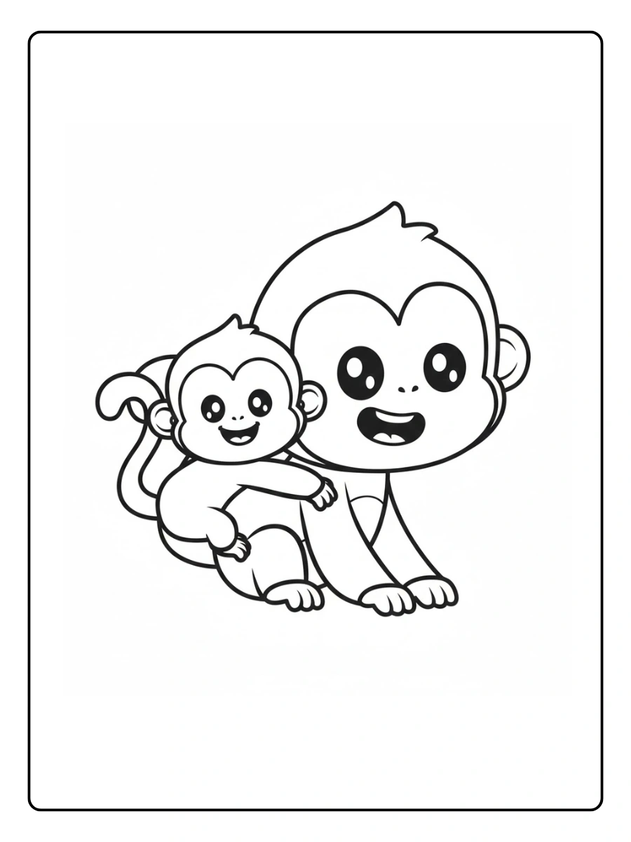 desenho de macaco fofo para colorir (14)