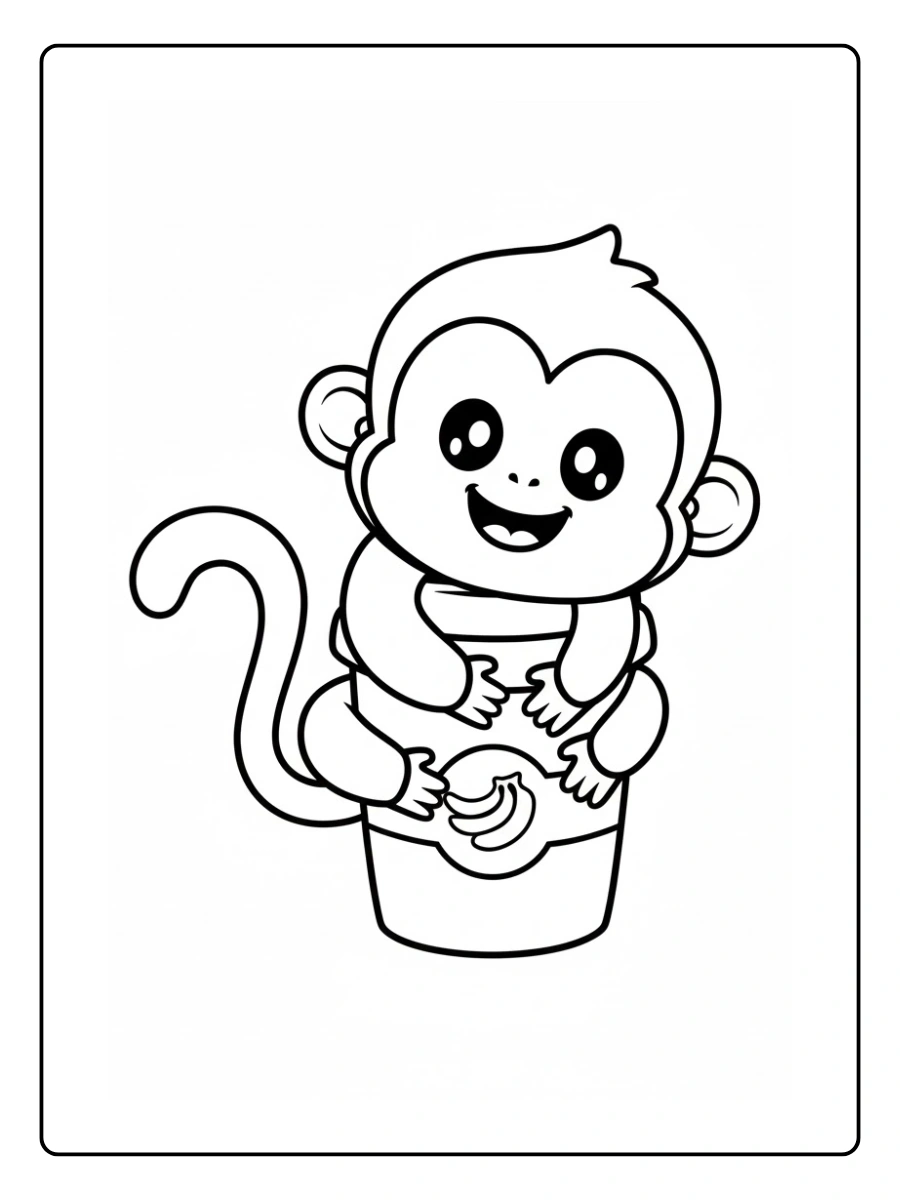desenho de macaco fofo para colorir (3)