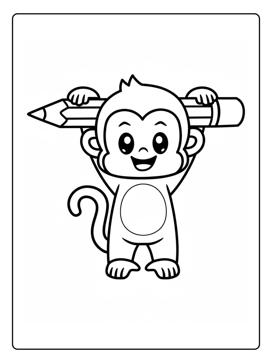desenho de macaco fofo para colorir (6)