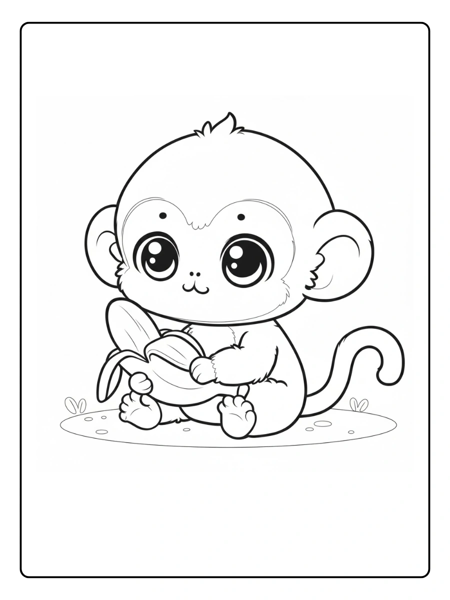 desenho de macaco fofo para colorir (8)