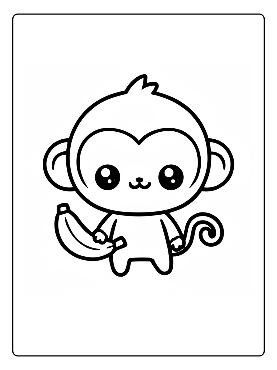 desenho de macaco fofo para colorir (9)