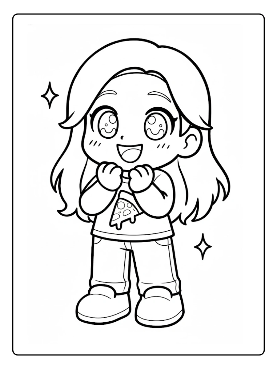 desenho de menina fofa para colorir (11)