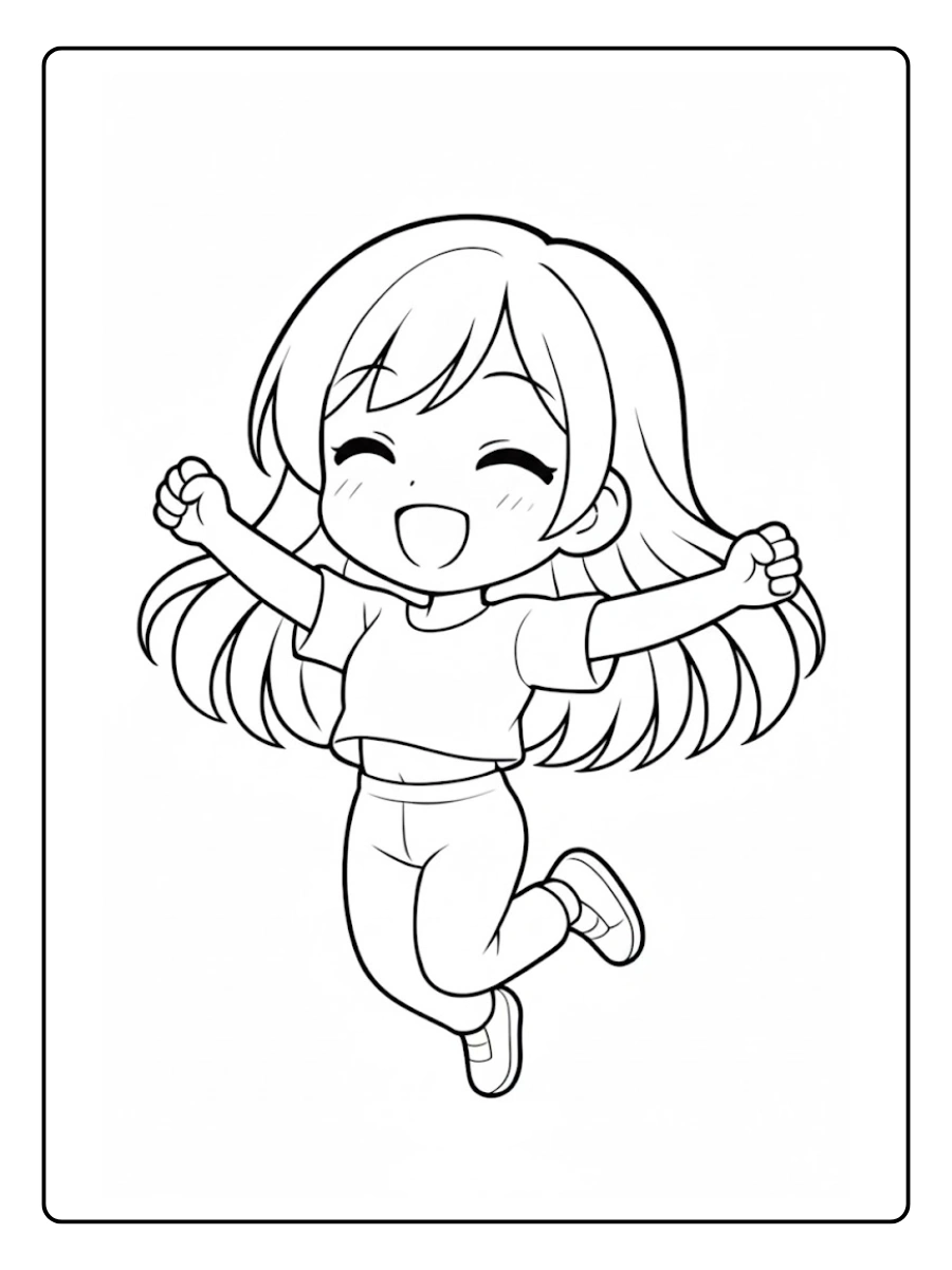 desenho de menina fofa para colorir (12)