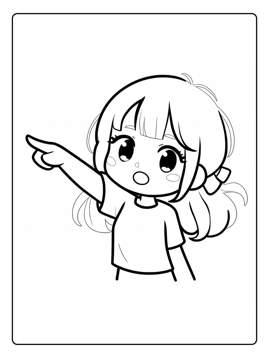 desenho de menina fofa para colorir (13)